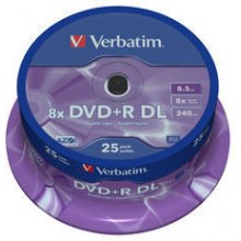 Диски Verbatim 1x25 DVD+R Double Layer 8x...