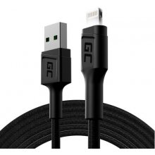 Green Cell KABGC12 lightning cable 2 m Black