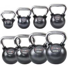 HMS Rubber kettlebell with chrome-plated...