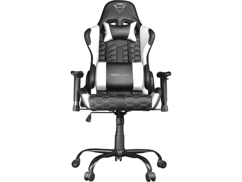 Poltrona Gaming Trust Resto Chair GXT708W - L74xP44xH134 cm - pelle -  nero/bianco ѻ - 24434 - 8713439244342 - Euroffice