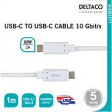 DELTACO USBC 3.1 GEN2 10Gbps / 3A / E-marker...