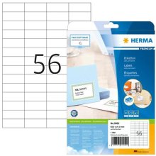 HERMA Etiketten A4 weiß 52,5x21,2 mm Papier...