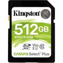 Mälukaart KINGSTON 512GB SDXC CANVAS SELECT...