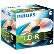 Диски 1x10 Philips CD-R 80Min Audio JC