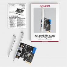 AXAGON PCEU-232RS PCIe card - 2+2x USB 5Gbps...