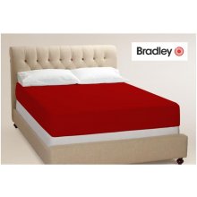 Bradley Rubber bed sheet 90x200+25cm red