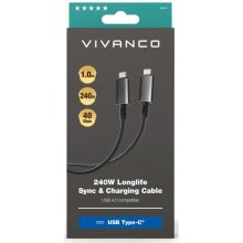 Vivanco kaabel USB-C - USB-C 4.0 LongLife...