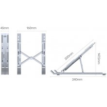 UNITEK OT155SL laptop stand Silver