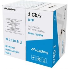Lanberg UTP CABLE 1GB/S 305M WIRE CCA BLACK