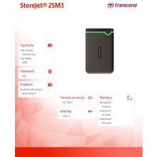 Transcend 6.3cm 1TB USB3.1 StoreJet 25M3G...
