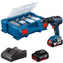 Bosch cordless hammer drill 18V-55 2x 4.0Ah...