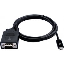V7 black USB-C TO VGA VIDEO CABLE USB-C MALE...