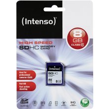 Флешка Intenso SDHC Card 8GB Class 10