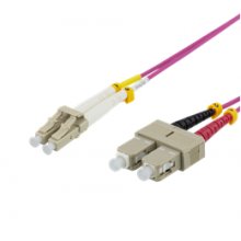DELTACO OM4 fiber cable LC - SC, duplex...