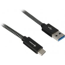 SHARKOON USB 3.1 A-C black / grey 1.0m -...