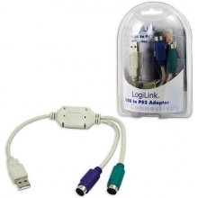 LOGILINK Adapter USB - 2x PS/2 PS/2 cable...