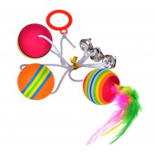 Trixie Игрушка для кошек Радужные шарики на...