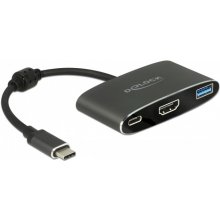 DELOCK C St>HDMI blue +USB A +USB C PD