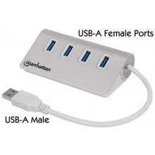 Manhattan USB-A 4-Port Hub, 4x USB-A Ports...
