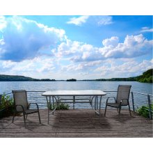 Mirpol Garden table with glass top NEPTUN...