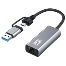LevelOne Adapter USB-C + USB-A -> RJ45...