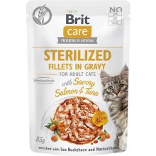 Brit Care Cat Sterilized Salmon&Tuna Pouch -...