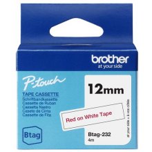 Brother Schriftband 12mmx4m rot/weiß...