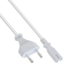 Inline power cable, Euro male / Euro8 male...