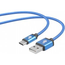USB - USB C cable 1.5 m blue tape premium