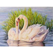 Norimpex Diamond mosaic - Swans in the reed