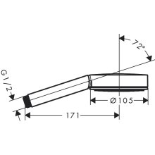 Hansgrohe Pulsify 105, 1jet, 24120000