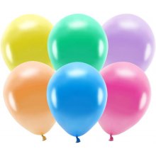PartyDeco Eco balloons, 10 pc, metallic, mix