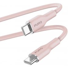 Puro Kaabel Soft USB-C/USB-C 1,5 m, roosa