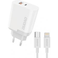 DUDAO 22.5W PD+QC3.0 USB+Type C+ Ligh. cable...