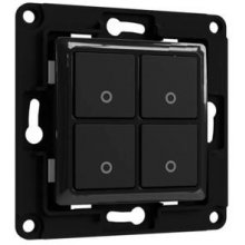 Shelly Switch 4 light switch Plastic Black