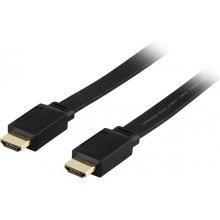 DELTACO Кабель HDMI-HDMI, плоский, 10.0m...