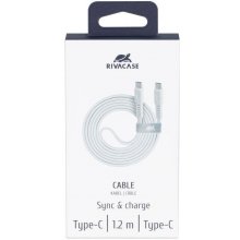 RIVACASE CABLE USB-C TO USB-C 2.1M/WHITE...