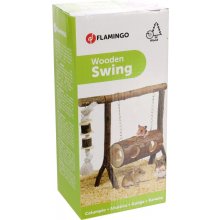 Flamingo wooden rodent swing 32x25cm