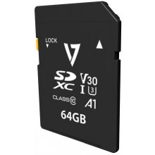 Mälukaart V7 64GB SDXC V30 U3 A1 CL10 4K...