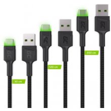 Green Cell Set 3x GC Ray USB-C Cable 30cm...
