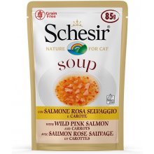 Schesir soup with wild pink salmon + carrots...