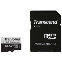 TRANSCEND SD microSD Card 64GB SDXC USD350V...