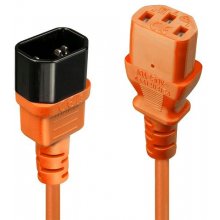 Lindy 0.5m IEC Extension Cable, Orange