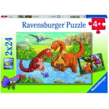 Ravensburger children's puzzle playing...