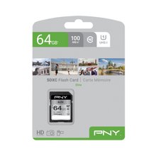 Mälukaart PNY SD XC Card 64GB Elite R100MB/s...