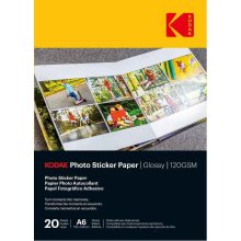 Kodak Photo Sticker Paper Gloss 120gsm A6x20...