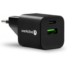 EverActive CHARGER USB/USB-C QC3.0 30W BLACK