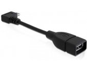Delock USB cabel A -> Micro-B 90°OTG BU/St...