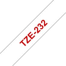 Brother TZE-232 label-making tape Red on...