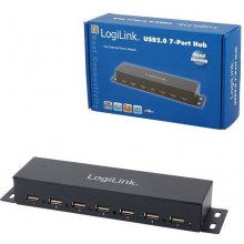 LogiLink USB-HUB 7-Port metall LED-Anzeige...